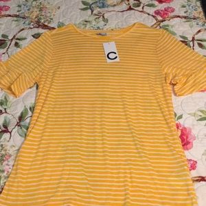 ⏩ Golden Yellow Striped Top
